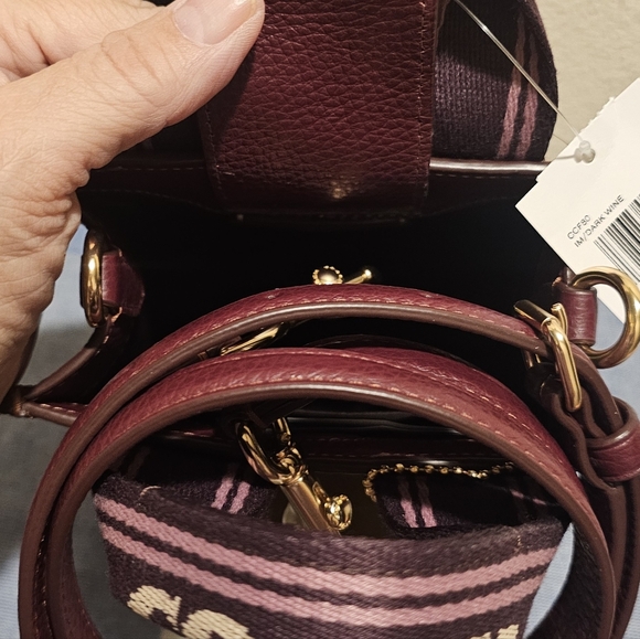 Coach Smith Mini Tote In Wine - Picture 7 of 10